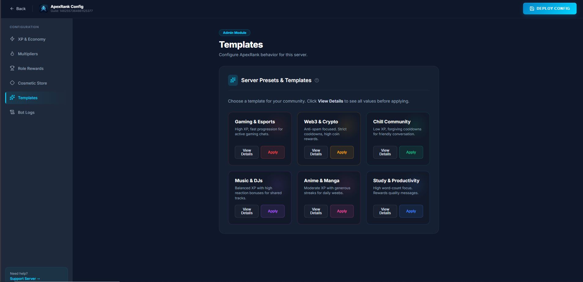 Economy Templates